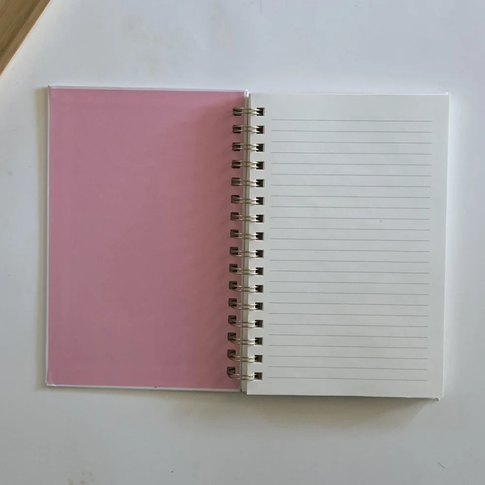 OCS Design Vintage Inspo Floral Butterfly Hardcover Medium Spiral Ruled Notebook